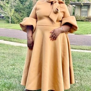 Plus size fit & flare dress.